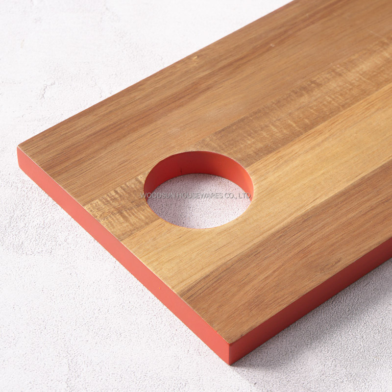 Woodsun NEW Colored Edge Wood Kitchen Ecofriendly Cutting Board