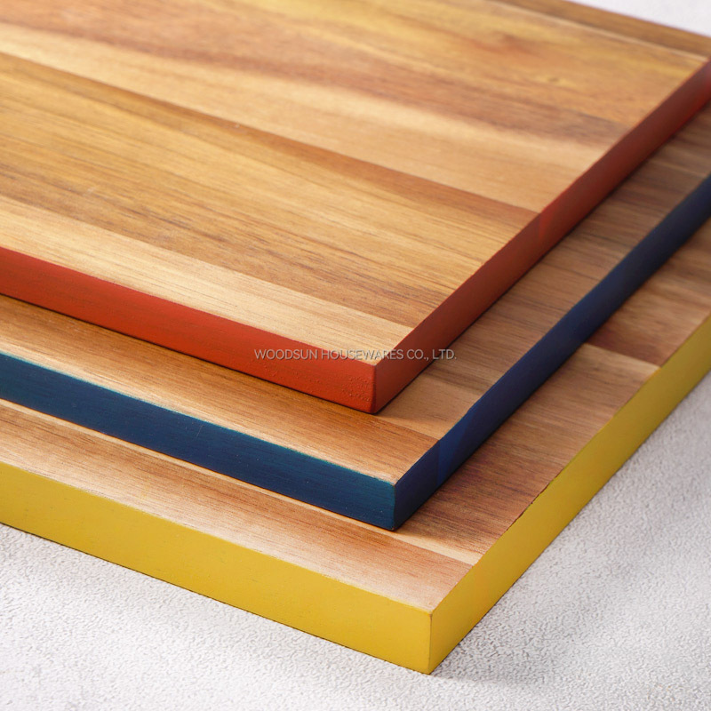 Woodsun NEW Colored Edge Wooden Restaurant Cutting Board Logo Manufacturer