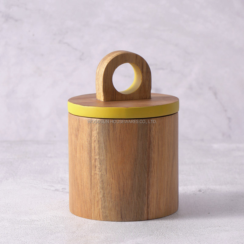Woodsun Custom Manufacturer Sugar Salt Box Spice Wooden Canisters