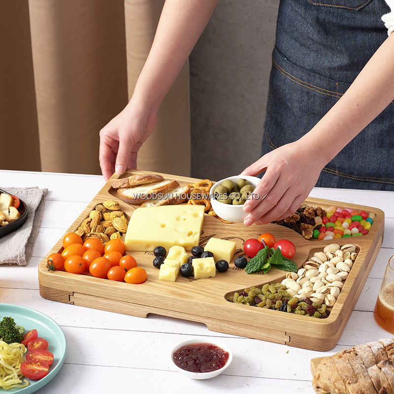 Woodsun Mother's Day Gift Wholesale Box Cheese Wooden Cheese Board Set