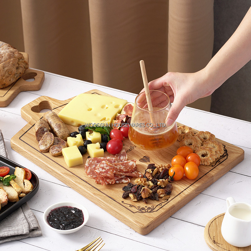 Woodsun Mother's Day Gift Custom Wood Serving Board Tray Serving