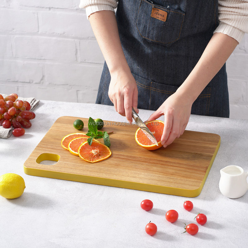 Woodsun NEW Colored Edge Pattern Wood Cutting Board Wholesale