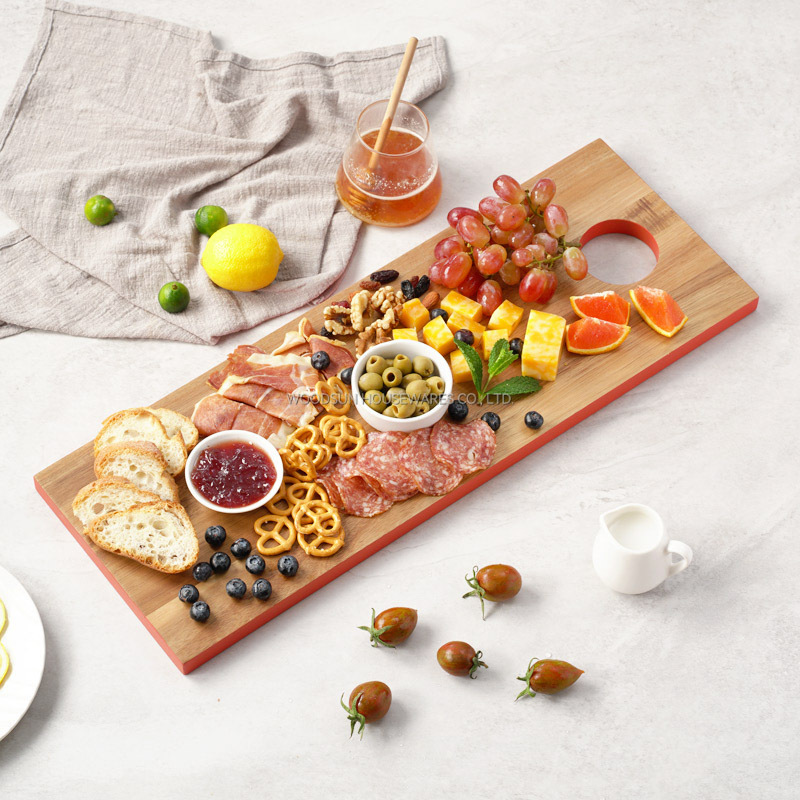 Woodsun NEW Colored Edge Wood Kitchen Ecofriendly Cutting Board