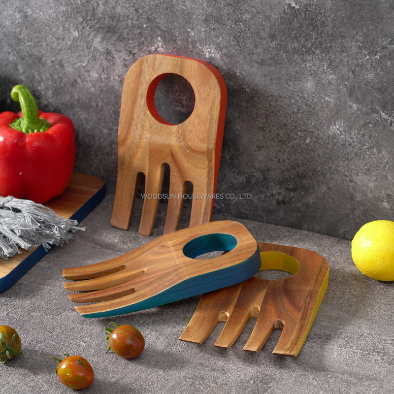 Woodsun 2025 New Set of 2 Salad Hand Salad Mixing Comb Tool For Party