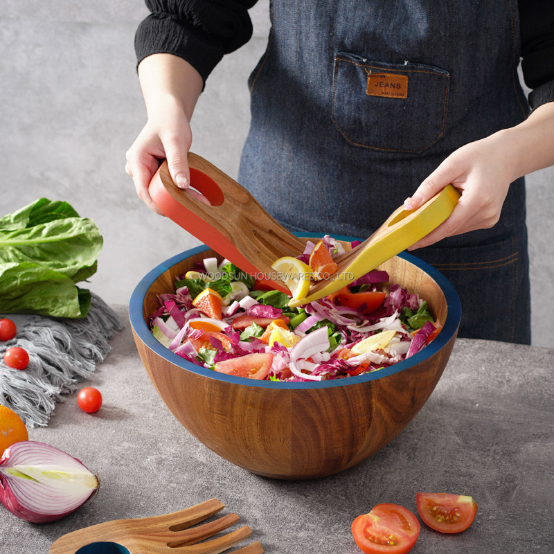 Woodsun 2025 New Set of 2 Salad Hand Salad Mixing Comb Tool For Party