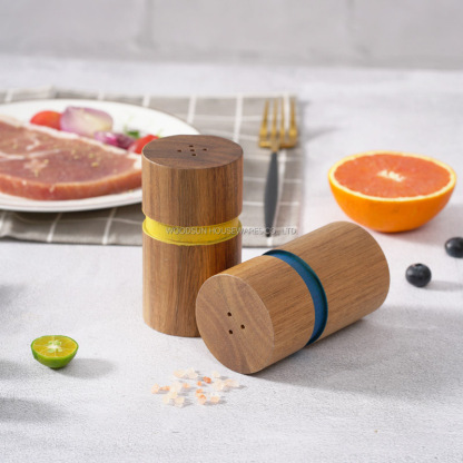 WOODSUN World's Top 500 Cooperative Suppliers Salt And Pepper Shaker For Restaurant Salt Shaker Wood