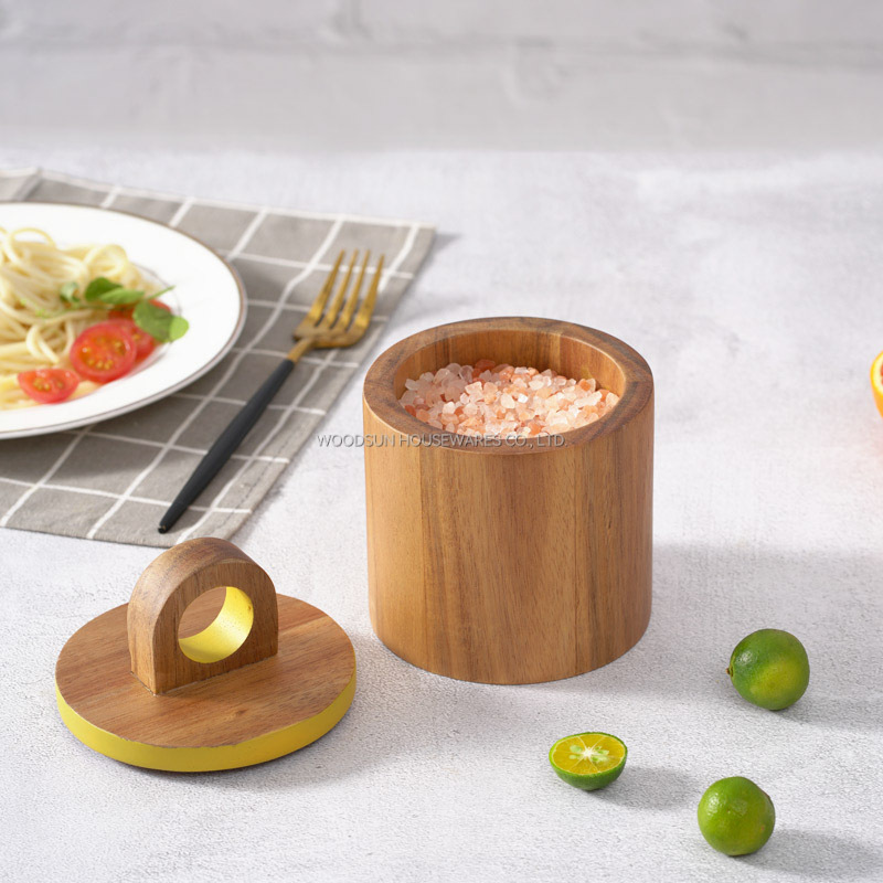 Woodsun Custom Manufacturer Sugar Salt Box Spice Wooden Canisters