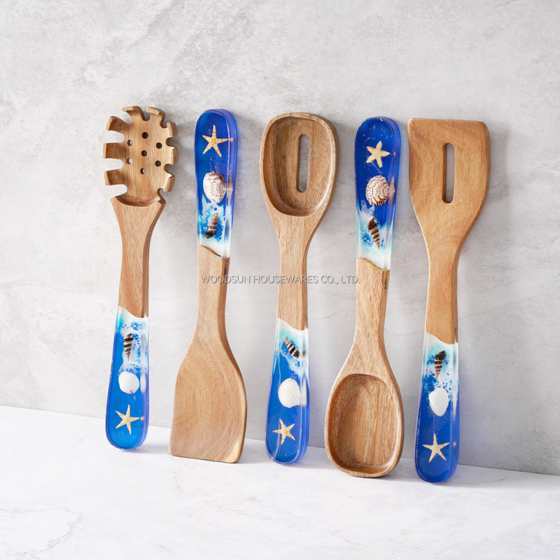 Woodsun Custom Manufacturer Spatula Spoon Utensil Kitchen Cooking Tools Sets