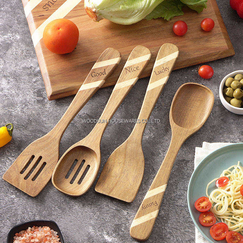 Woodsun Cutlery Spoon Kitchen Wooden Accessories Kitchenware Utensils for Cooking