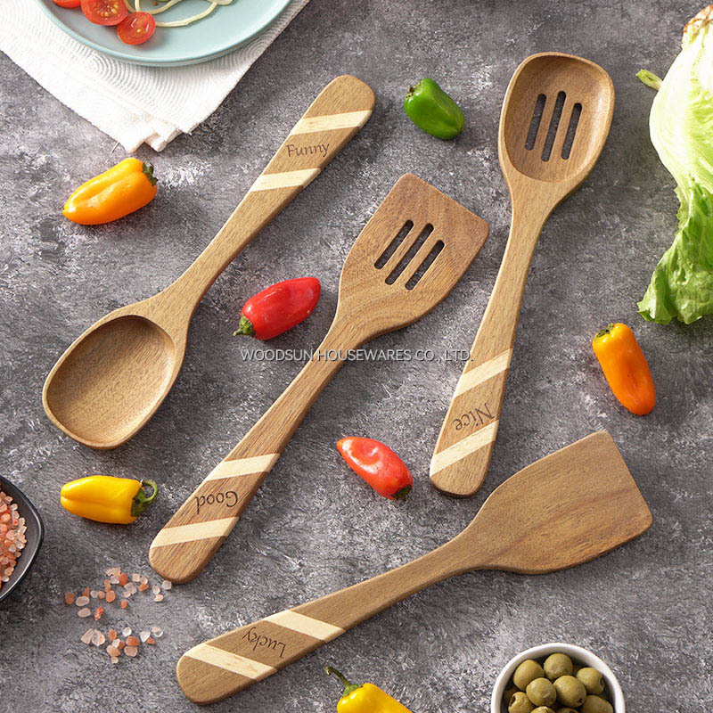 Woodsun Cutlery Spoon Kitchen Wooden Accessories Kitchenware Utensils for Cooking