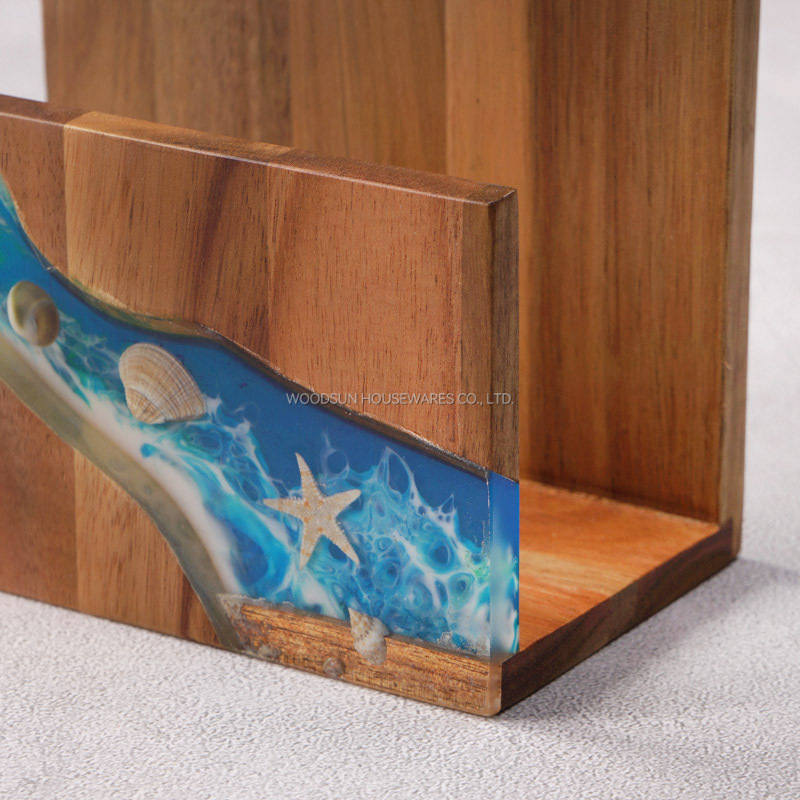 Woodsun New Kitchen Wooden Napkin Holder Tissue Box For Restaurant