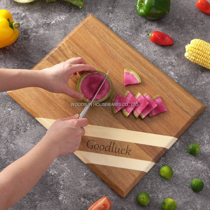 WOODSUN Kitchen Acacia Wood Cutting Boards Wholesale for Mother's Day