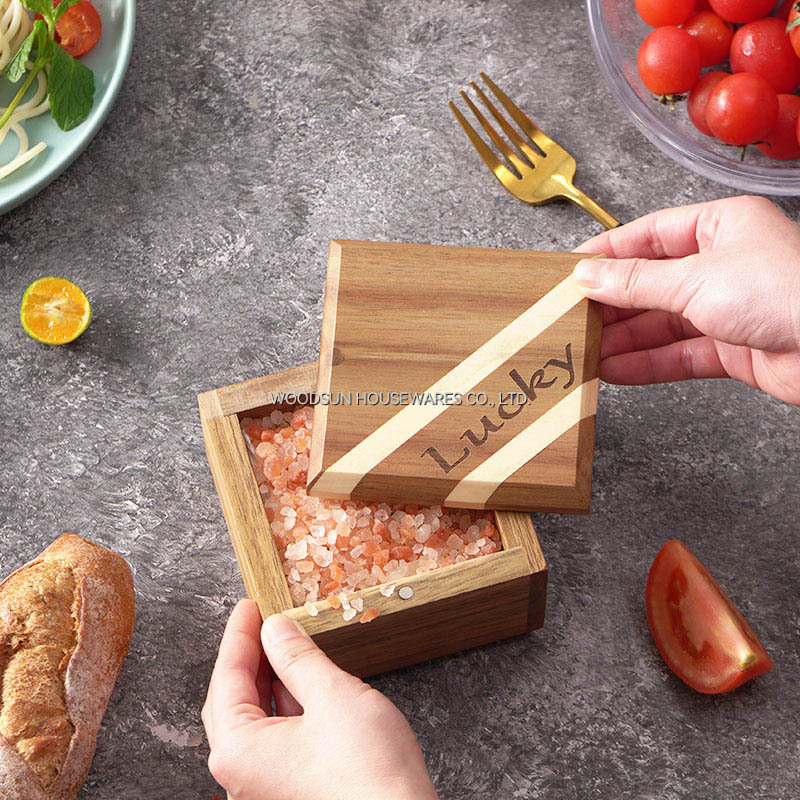 Woodsun Spice Storage Pot Sugar Tank Salt Box 2025