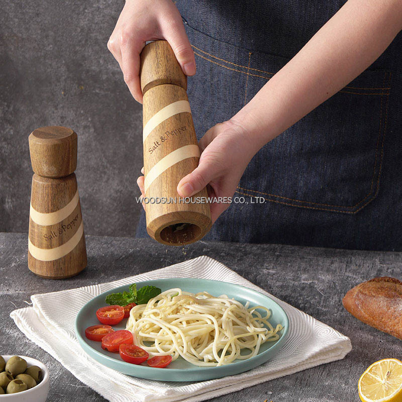 Woodsun Molinillos De Sal Y Pimienta Zout Pepermolen Salz Pfeffermuhle Salt and Pepper Grinder Set Wood