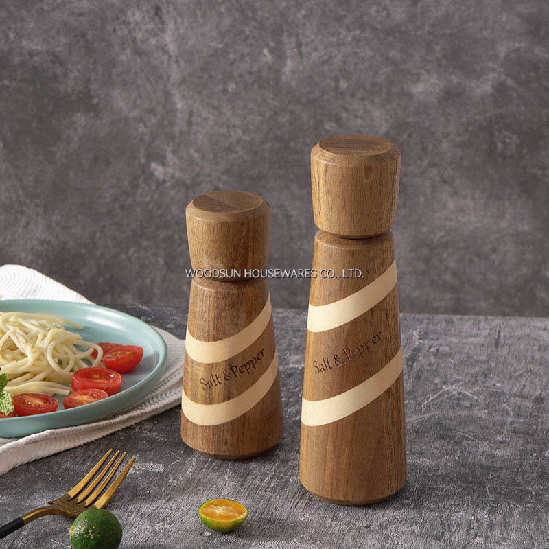 Woodsun Molinillos De Sal Y Pimienta Zout Pepermolen Salz Pfeffermuhle Salt and Pepper Grinder Set Wood