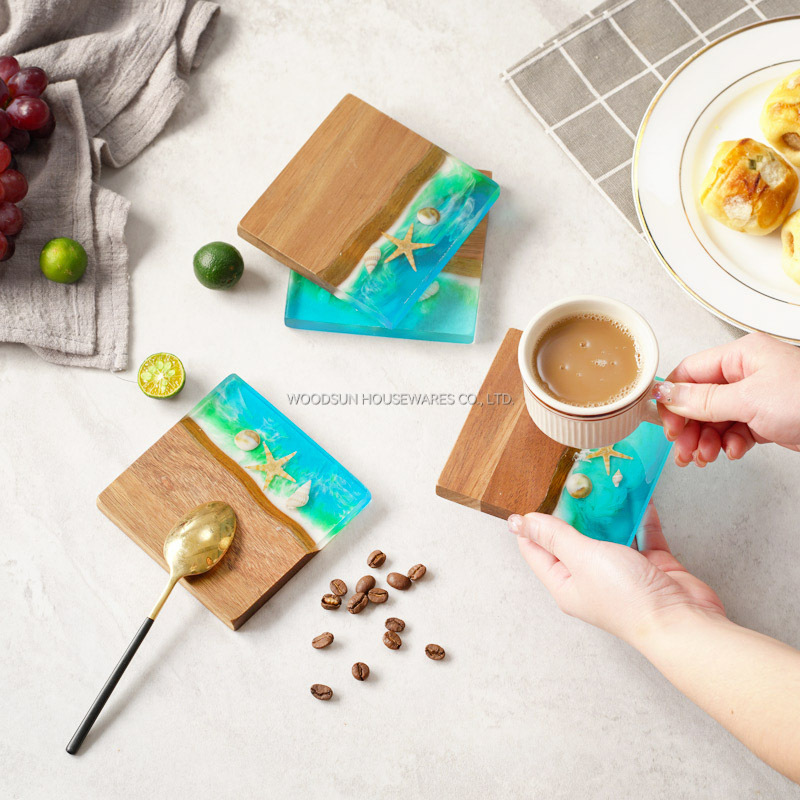 Woodsun Manufacturer 2025 Wooden Coaster Drink Custom