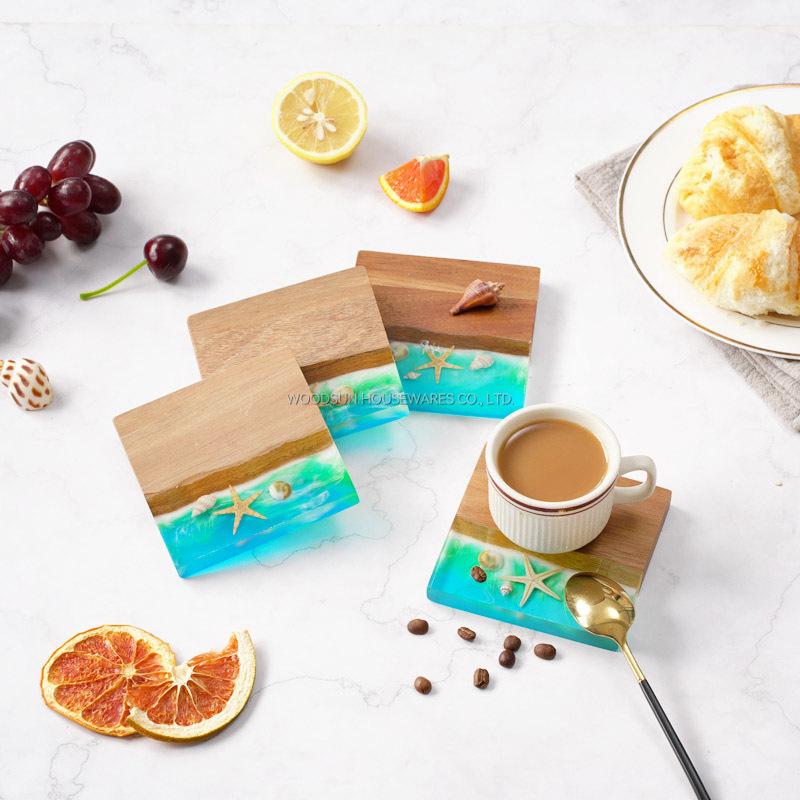 Woodsun Manufacturer 2025 Wooden Coaster Drink Custom