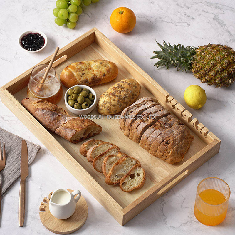 Woodsun Solid Lettering Vassoio Da Portata Bandeja De Madera Para Servir Trays Restaurant Wooden Serving Tray Wooden Plates