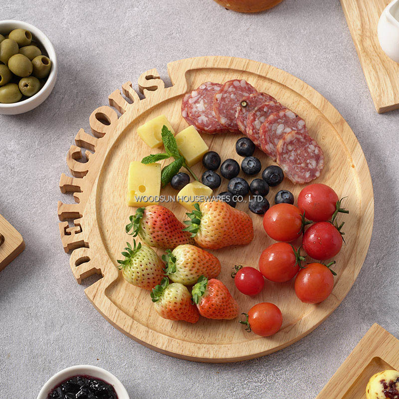 Woodsun Solid Lettering Holzplatten Plato De Madera Para Servir Wood Serving Plate