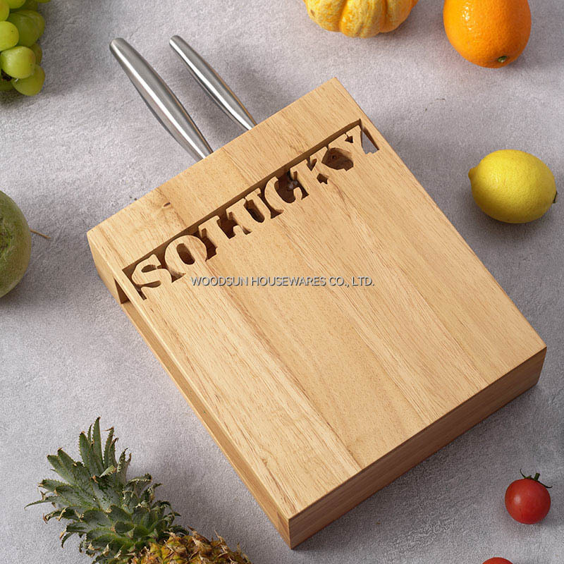 Woodsun 2023 Messenblok Bloc De Couteaux Kitchen Knife Holder Block Manufacturer