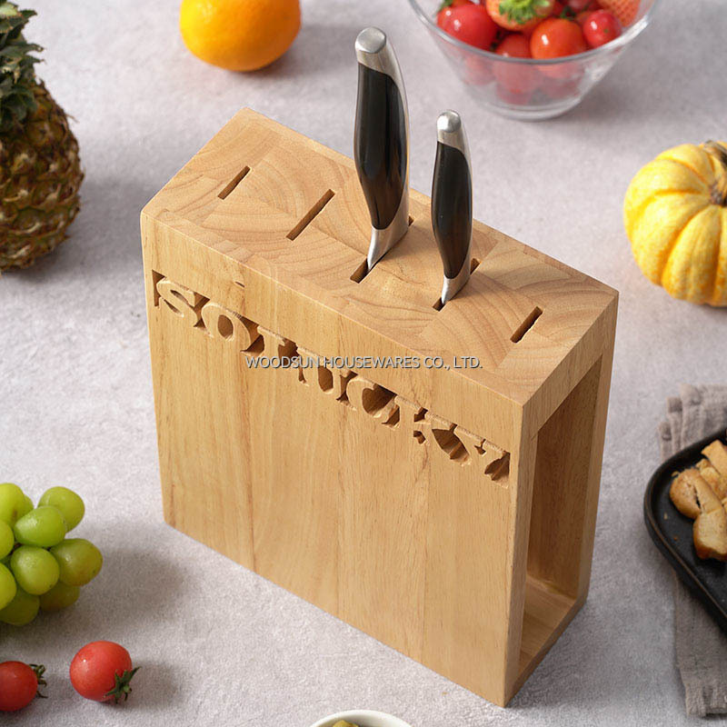 Woodsun 2023 Messenblok Bloc De Couteaux Kitchen Knife Holder Block Manufacturer