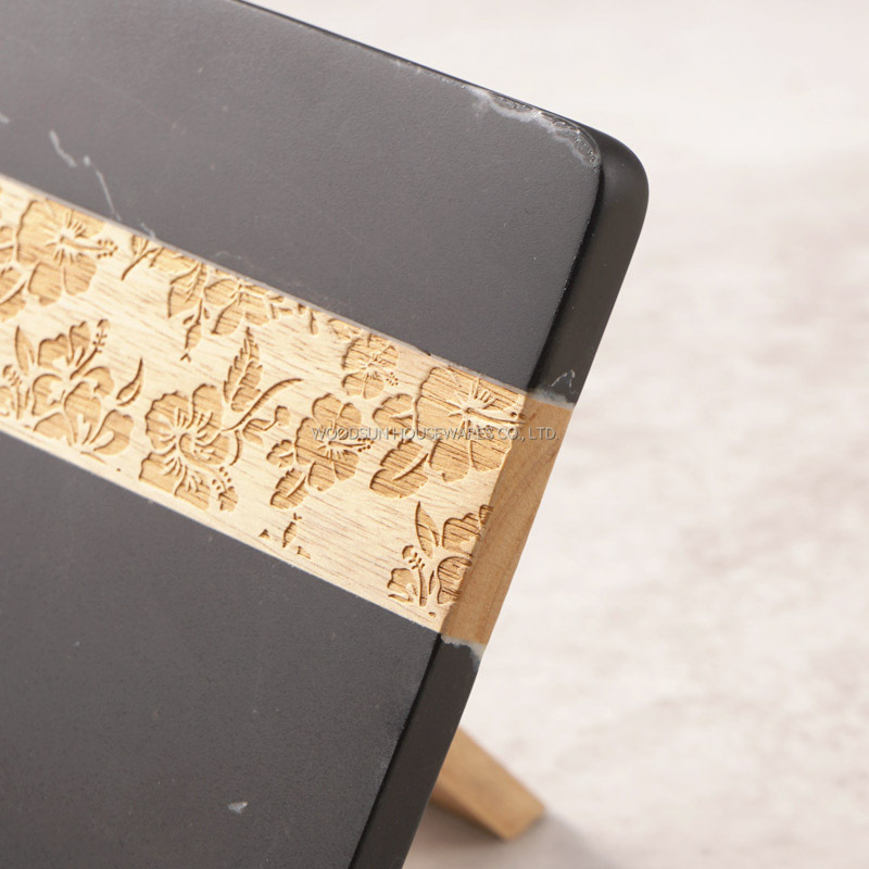 WOODSUN Wooden Cookbook Stand Recipe Book Holder for Display Rack Farmhouse Cook Books Shelf for Kitchen Counter