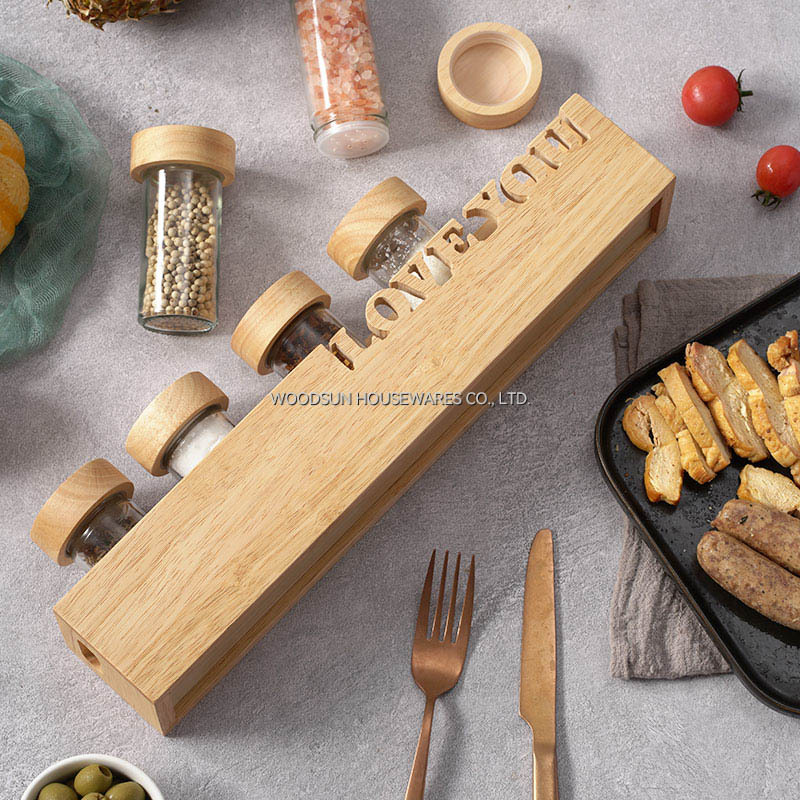 Woodsun Gewurzflasche Kruiden Fles Spice Pepper Rack Bottle Shakers