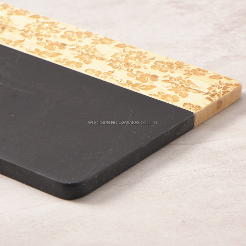 Woodsun Custom Manufacturer Laser Pattern Marble And Wood Cutting Boards