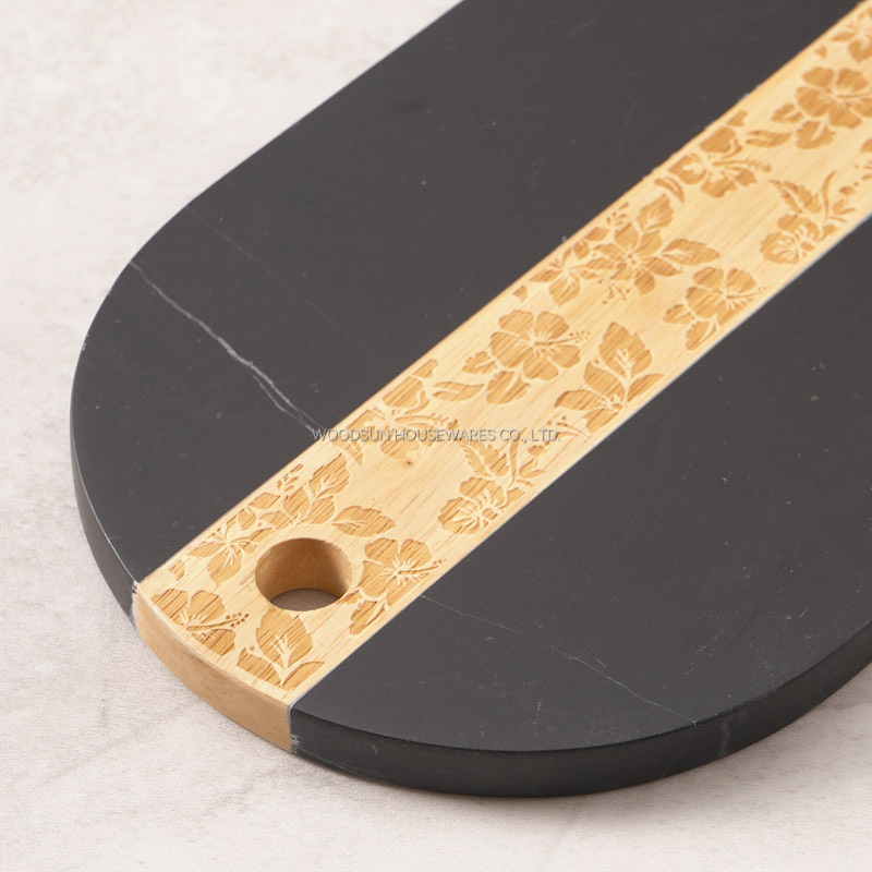 Woodsun Custom Manufacturer Laser Pattern 2025 Wood And Marble Wood Cutting Board