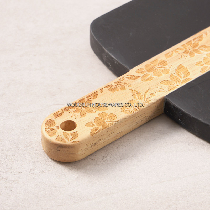 Woodsun Manufacturer Laser Pattern Custom Kitchen Cutting Board Marble Sushi Serving Board For Christmas