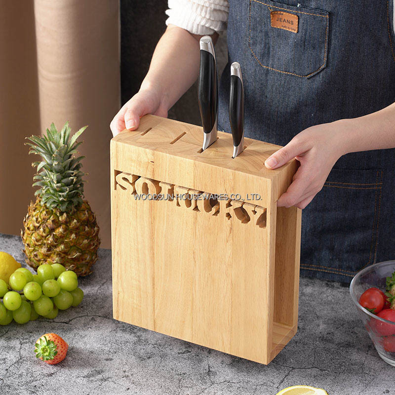 Woodsun 2023 Messenblok Bloc De Couteaux Kitchen Knife Holder Block Manufacturer