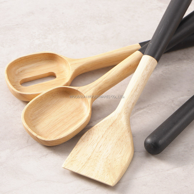 Woodsun Custom Manufacturer Kitchen Cooking Tools Spatula Spoon Set Kitchen Utensil