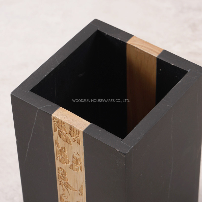 Woodsun Kitchen Marble Wood Utensils Set Cooking Tools Utensilios Holder Spoon Spatula Holder