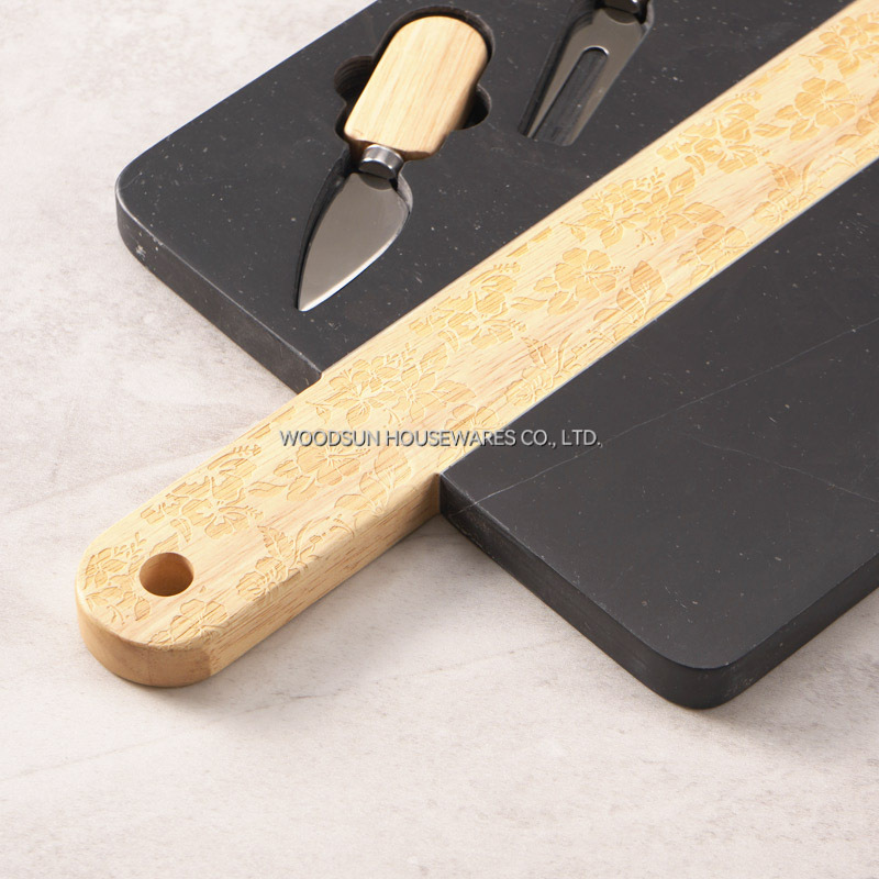 Woodsun Manufacturer Kitchen Party Custom Charcuterie Cheese Knife Board Marble