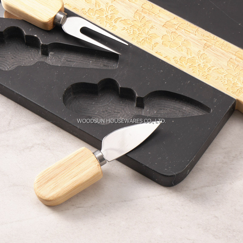Woodsun Manufacturer Kitchen Party Custom Charcuterie Cheese Knife Board Marble
