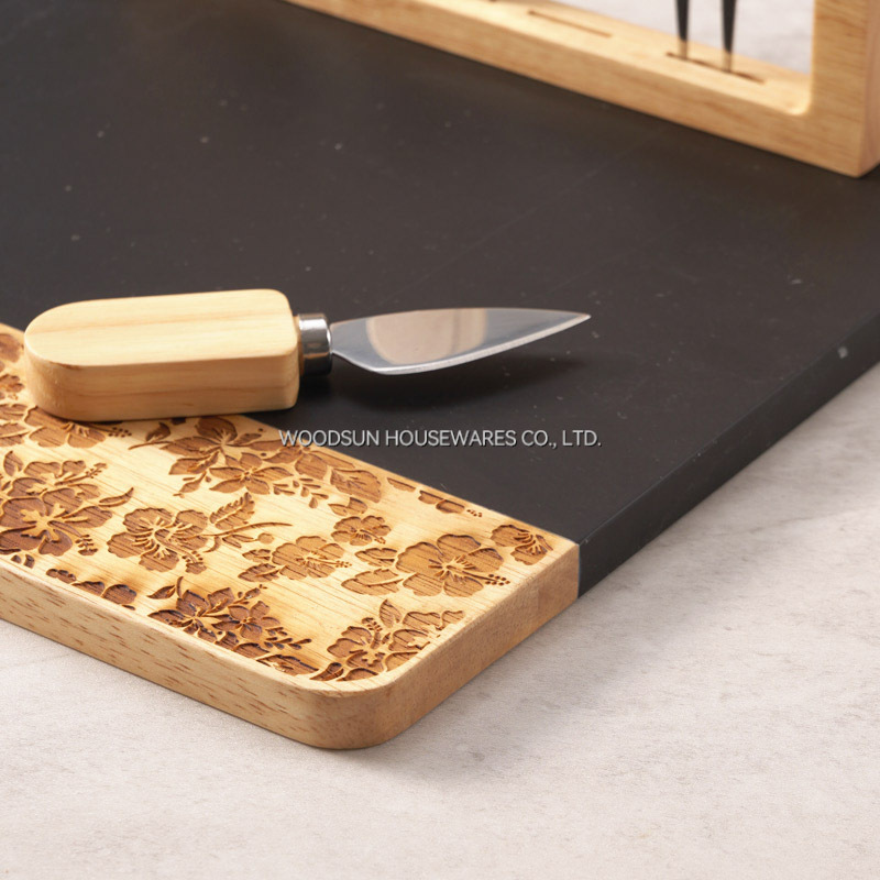 Woodsun Manufacturer Kitchen Custom Made Cutting Cheese Board Marble Charcuterie Board