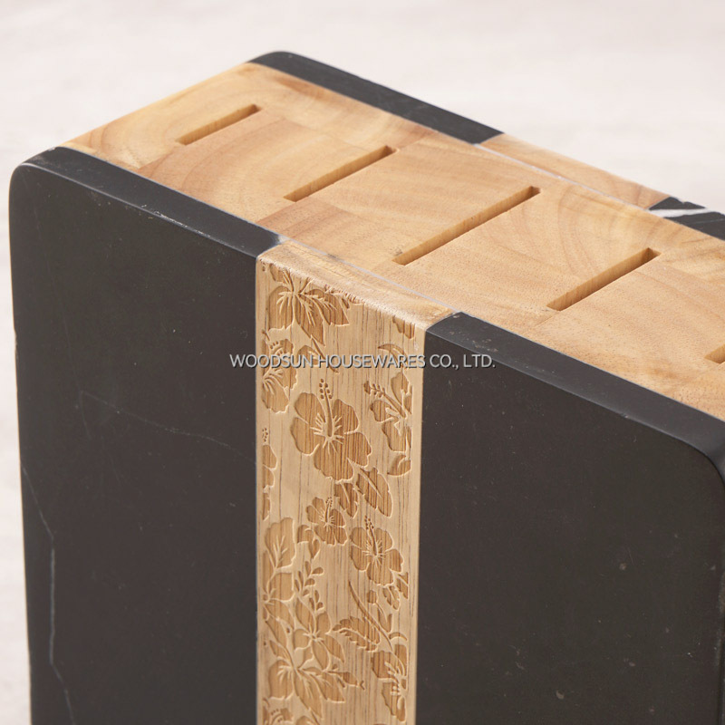 Woodsun New Products Marble Kitchen Knife Block Set Knife Block Holder
