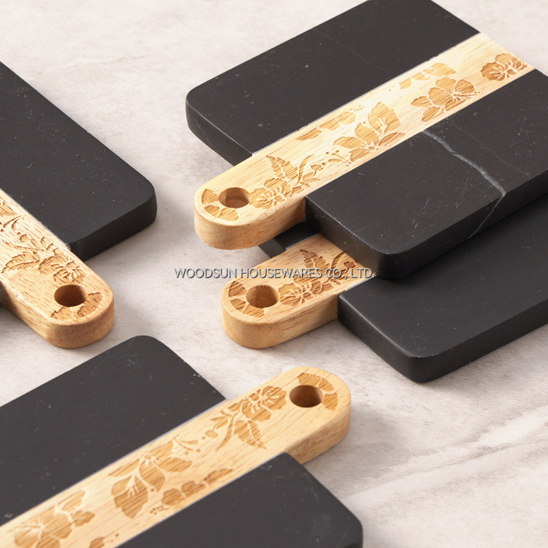 Woodsun 2025 Gift Marble Wood Coaster Natural Mug Coaster Woody