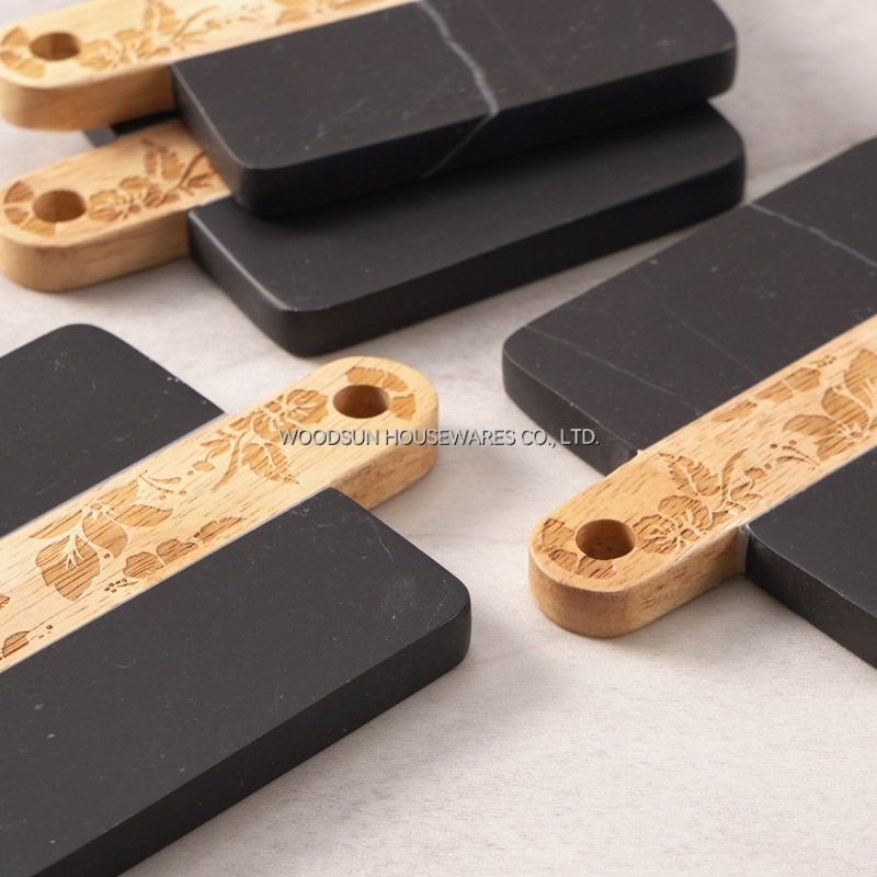 Woodsun 2025 Gift Marble Wood Coaster Natural Mug Coaster Woody