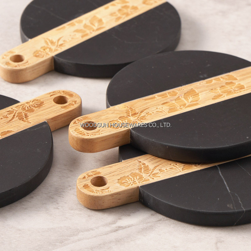 Woodsun 2025 Gift Marble Wood Costom Coasters Mat For Cup