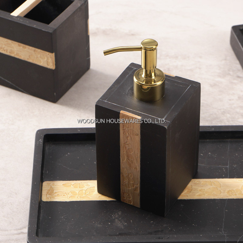 Woodsun Manufacturer Wooden Bathroom Products Hotel Bathroom Storage Sets Luxury