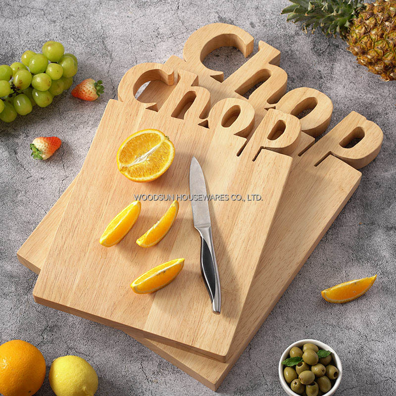 Woodsun Solid Lettering Hackbrett Snijplank Kitchen Cutting Chop Board Cut China Manufacturer