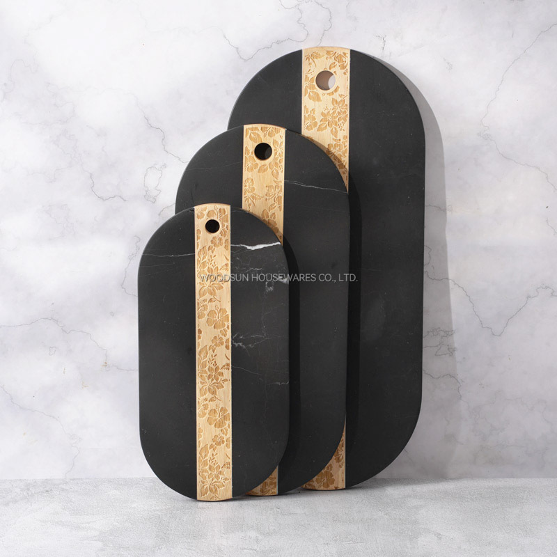 Woodsun Custom Manufacturer Laser Pattern 2025 Wood And Marble Wood Cutting Board
