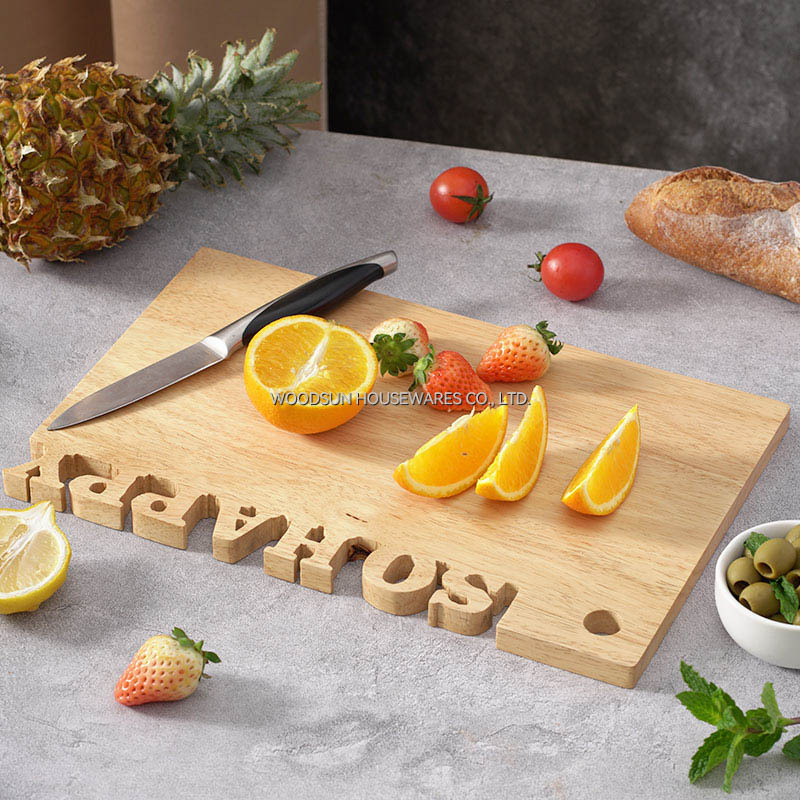 Woodsun Solid Lettering Palveleva Hallitus Serving Wooden Board Wholesale Cutting Board