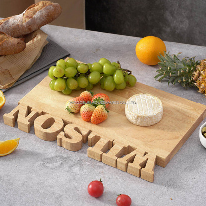 Woodsun Mothers Day Wholesale Gifts Solid Lettering Wooden Serve Board for Serving Food