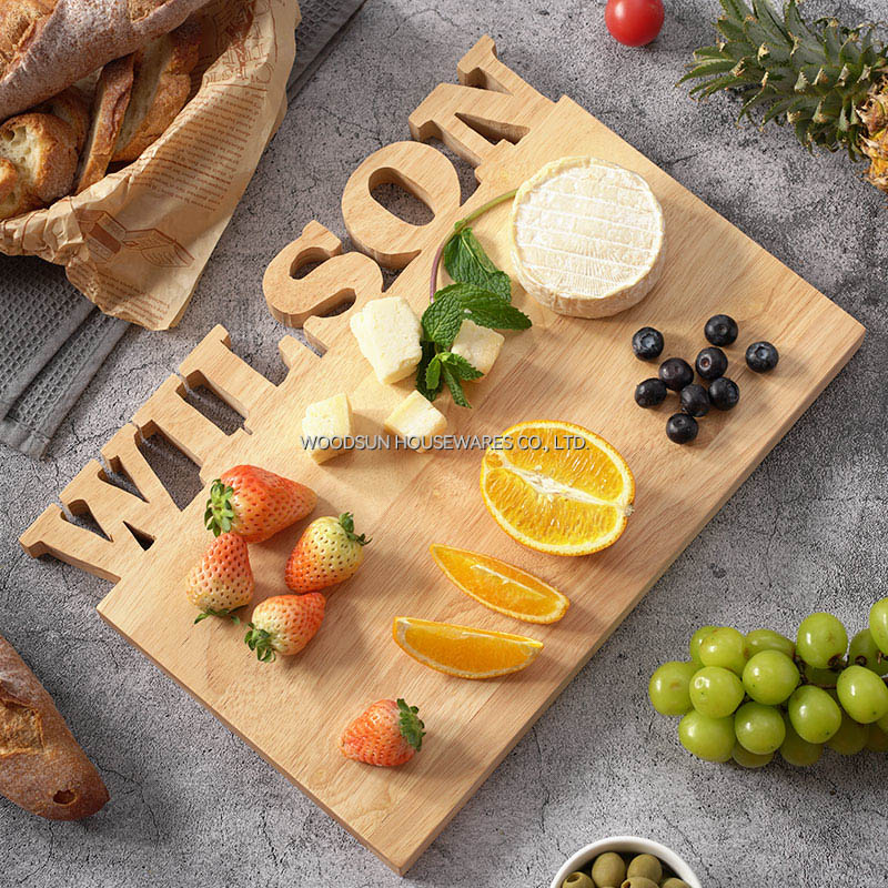 Woodsun Mothers Day Wholesale Gifts Solid Lettering Wooden Serve Board for Serving Food