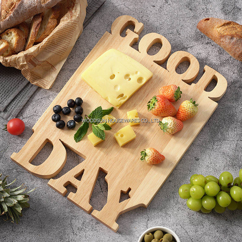 Woodsun Solid Lettering Personalized Cutting Board Wooden Chopping Block