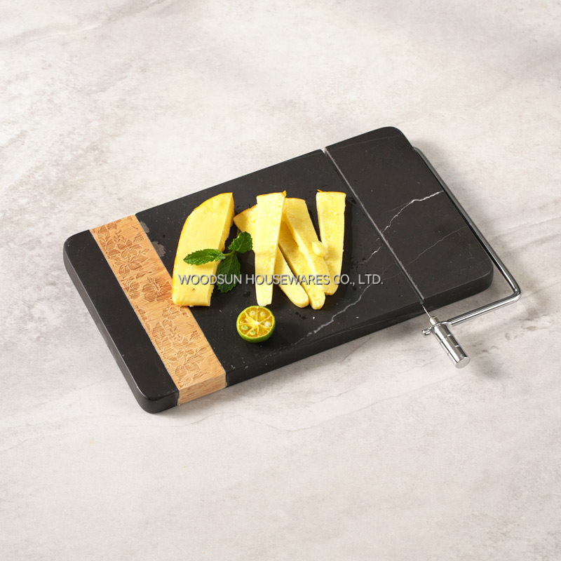 Woodsun Manufacturer Wholesale Cheese Cutting Board Set Marble And Wood Charcuterie Board