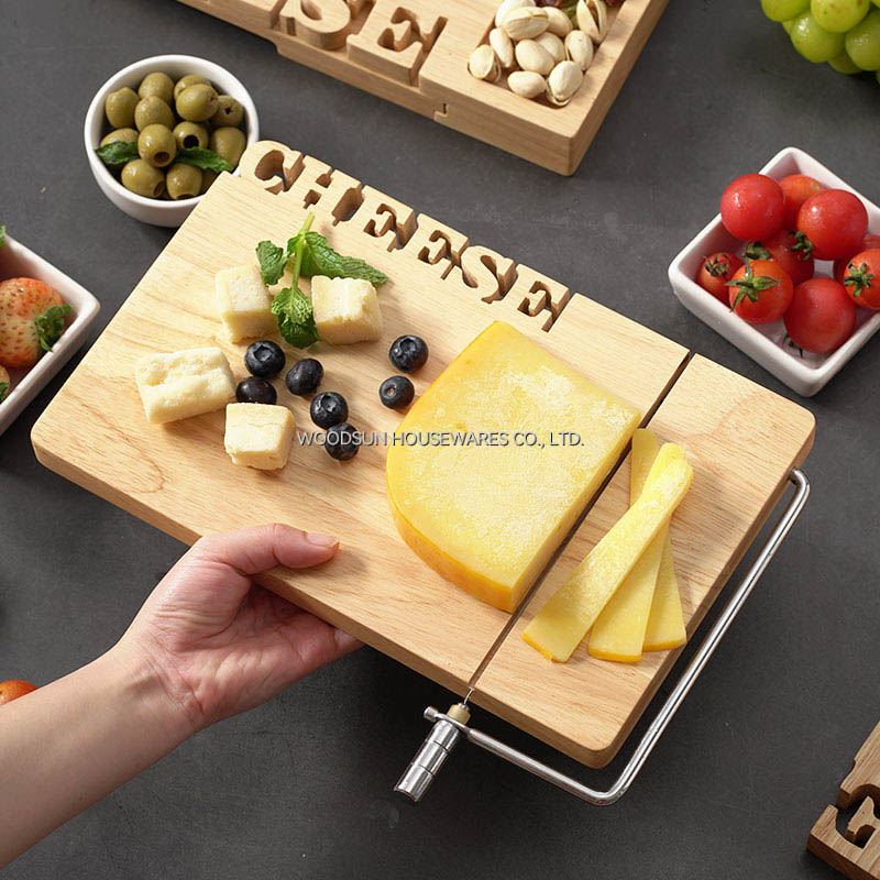 Solid Lettering Series Woodsun Manufactures Charcuterie Cheese Slicer Boards Utensils Cheese Set