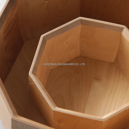 Woodsun Birch Wood Custom Mixing Wooden Salad Bowl Big for Christmas Gift